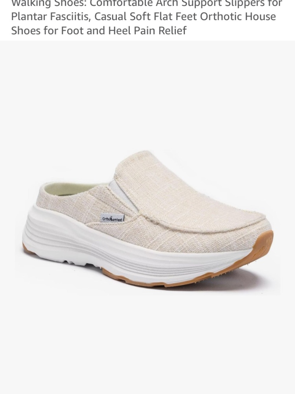 Orthocomfort Women's Beige Slip-On Supportive Walking Clog